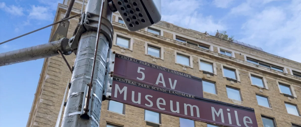 The Fifth Avenue Museum Mile street sign